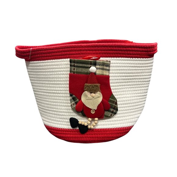OIAHOMY Organization-Cotton Rope Christmas Stocking Basket - Picture 1 of 5
